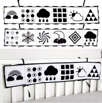 Livro De Pano Preto E Branco De Alto Contraste Para Bebês