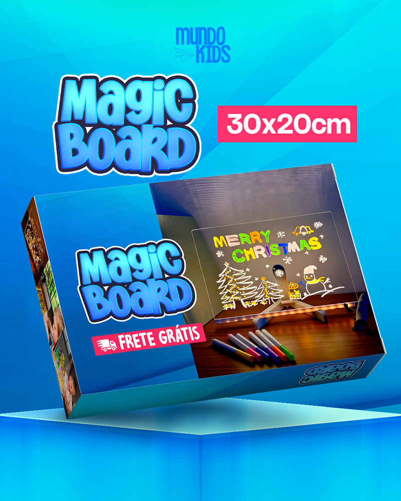 MagicBoard - Quadro Mágico de desenho + 7 canetinhas
