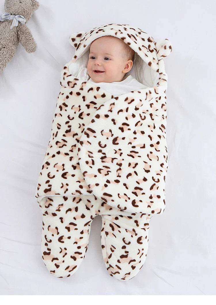 Saco de Dormir do Bebê Ursinho Estampado e Acolchoado