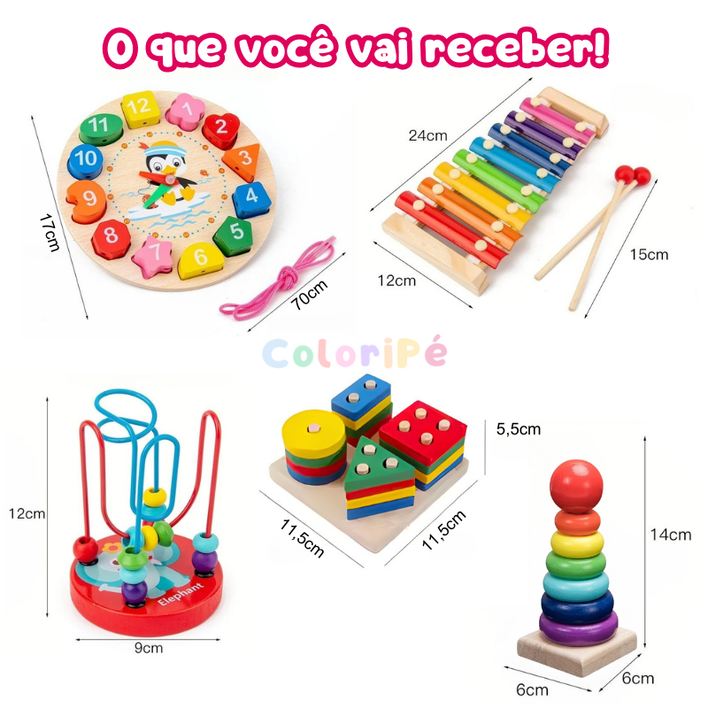 Kit Montessori 5 em 1