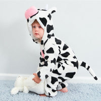 Macacão Inverno Bebê com Capuz Divertido Bichinhos